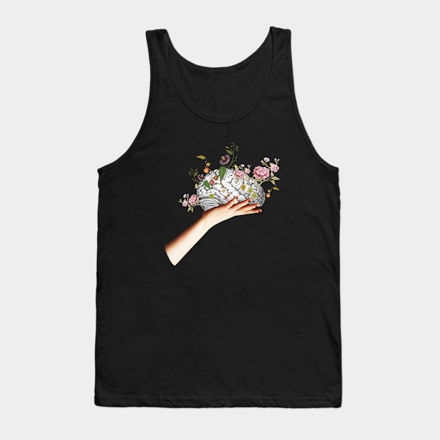 Brain Flowers Collage Tank Top by shamila